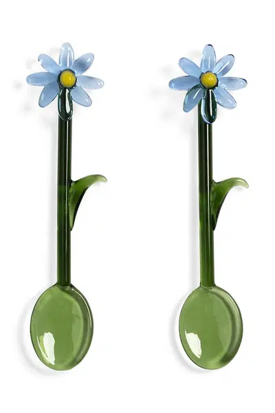 Sada lžiček &k amsterdam flora blue 2-pack zelená barva