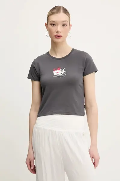 Tričko Converse šedá barva, 10027383-A02