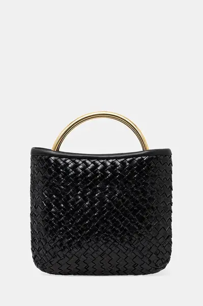 Kožená kabelka Luisa Spagnoli černá barva, 542188