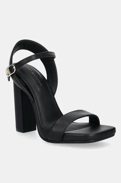Kožené sandály Tommy Hilfiger HIGH HEEL LEATHER SANDAL