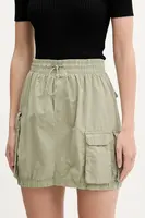 Bavlněná sukně Hugo Blue zelená barva, mini, 50538401