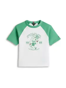 TOMMY HILFIGER Tričko  svetlozelená / biela