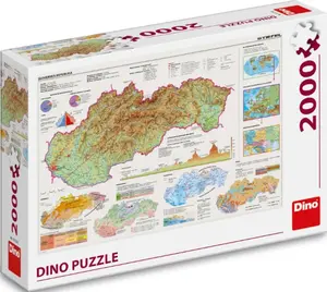 Puzzle Mapa Slovenska 2000 dílků (poškozená)