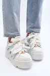 Sneakersy S Hrúbkou Podrážky Na Modrej Platforme Zazoo