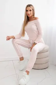 Double stripe set in powder pink