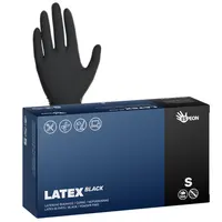 Latexové rukavice Espeon Latex Black - 100 ks, černé, velikost S (100067) + dárek zdarma