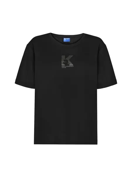 KARL LAGERFELD JEANS Tričko  čierna / biela