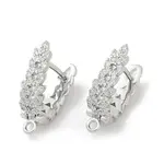 Brass with Cubic Zirconia Stud Earring Findings