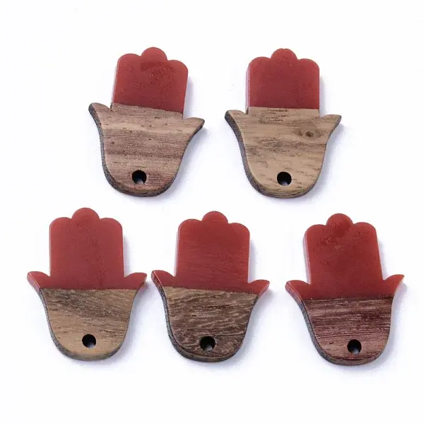 Resin & Walnut Wood Pendants
