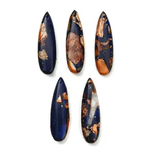 Dyed Synthetic Imperial Jasper Pendants