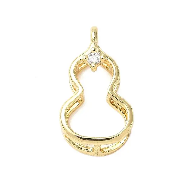 Brass Micro Pave Cubic Zirconia Pendants