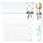 Bowknot Print Transparent PE Cone Flower Sleeves