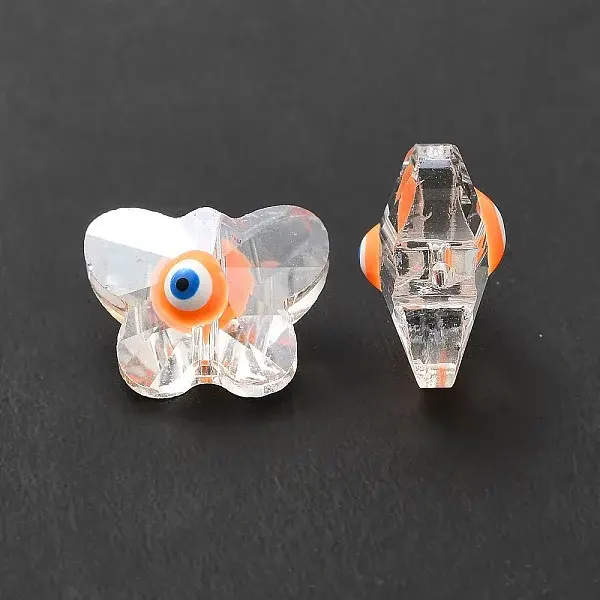 Evil Eye Glass Butterfly Beads