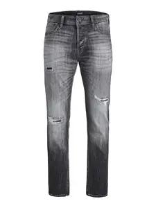 JACK & JONES Džínsy 'Mike'  sivý denim
