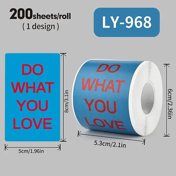 200Pcs Thank You Theme Stickers Roll