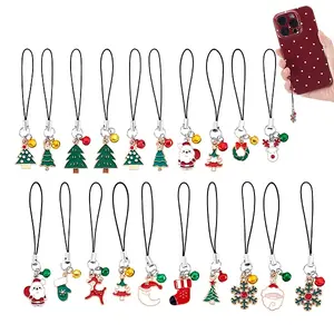 Christmas Alloy Enamel Mobile Straps