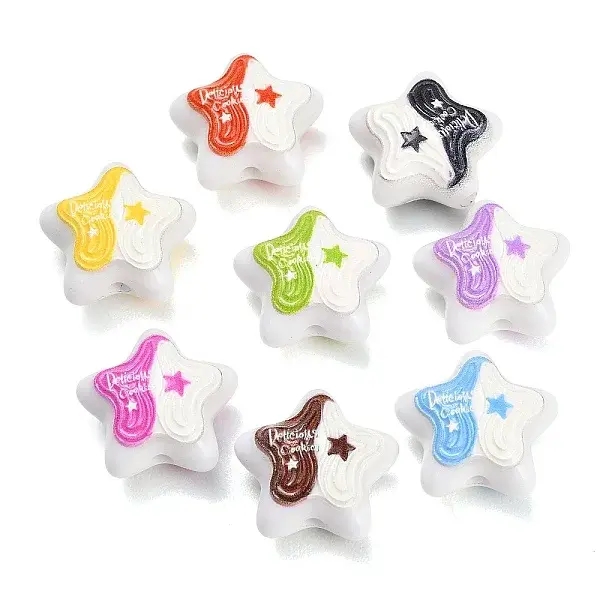 Two Tone Opaque Acrylic Beads
