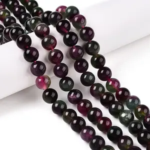 Dyed Natural White Jade Beads Strands