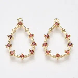Brass Cubic Zirconia Pendants