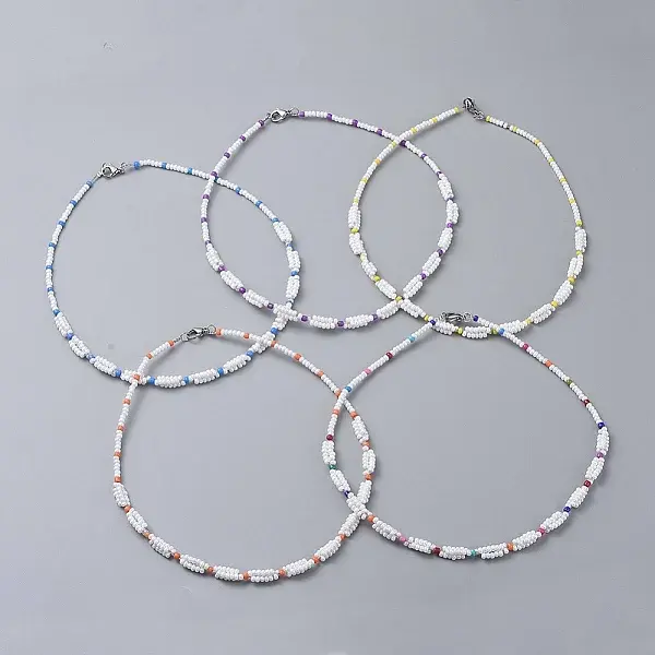 Glass Seed Beaded Necklaces
