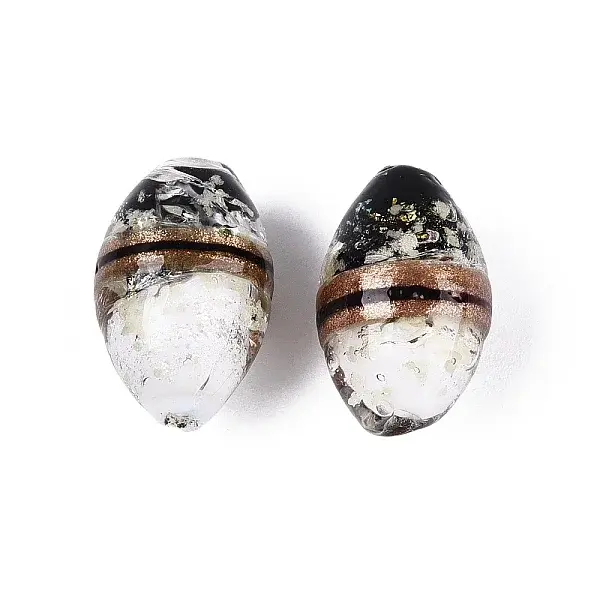 Luminous Handmade Gold Sand Lampwork Beads