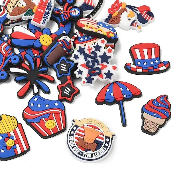 Independence Day PVC Plastic Cabochons