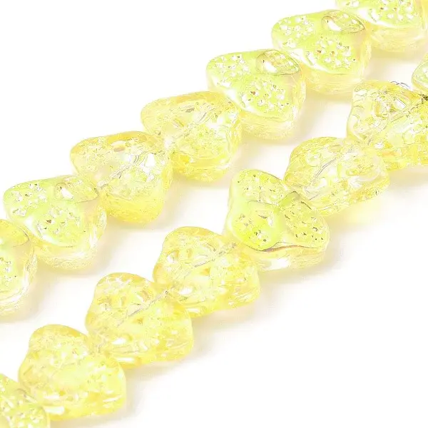 Transparent Electroplate Glass Beads Strands