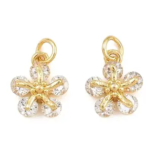 Brass Pave Cubic Zirconia Charms