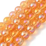 Transparent Electroplate Glass Beads Strands
