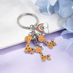 Giraffe Alloy Enamel Keychain