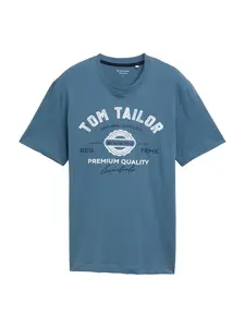 TOM TAILOR Tričko  námornícka modrá / námornícka modrá / biela