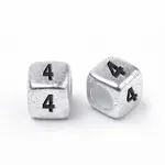 Antique Silver Plated Acrylic Beads
