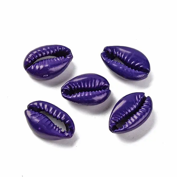 Baking Paint Cowrie Shell Beads