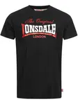 LONSDALE Tričko 'Aldingham'  červená / čierna / biela