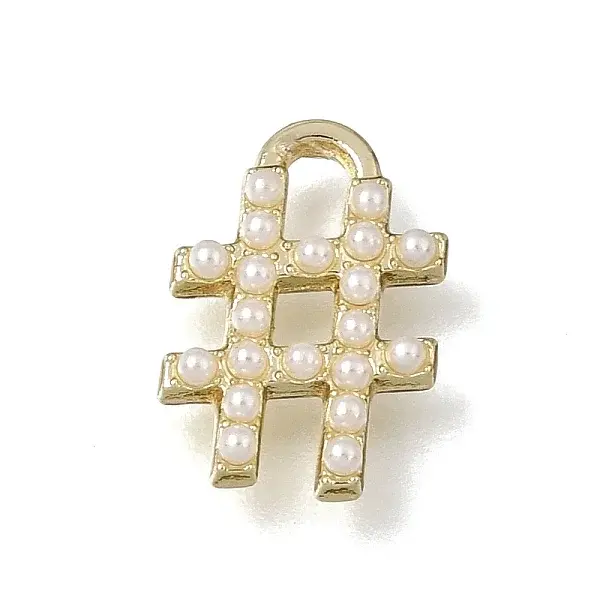 Brass & Plastic Pearl Pendants