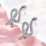 Brass Clear Cubic Zirconia Hoop Earrings