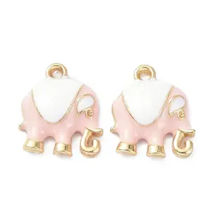 Elephant Alloy Enamel Pendants