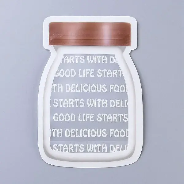Reusable Bottle Shape Zipper Sealed Bags