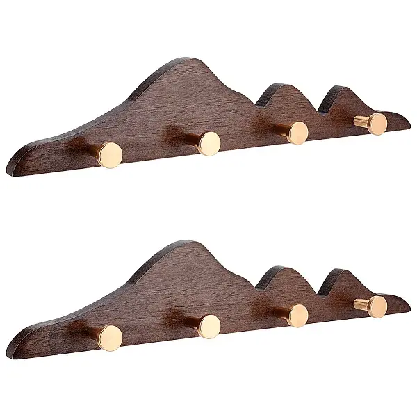 Wood Wall Clothes Hook Rack