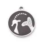 Twelve Constellations 304 Stainless Steel Enamel Pendants