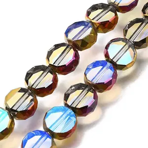 Electroplated Transparent Glass Beads Strands