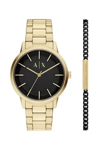 Armani Exchange sada hodiniek a náramku pánska Cayde