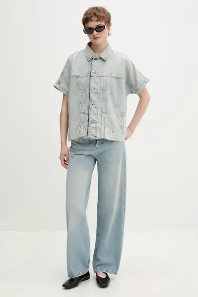 Karl Lagerfeld Jeans džínová bunda dámská bavlněná
