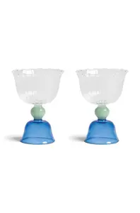 &k amsterdam Sada sklenic na víno &k amsterdam tulip blue 200 ml 2-pack