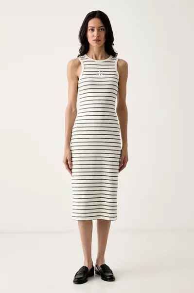 Calvin Klein Jeans bodycon šaty bavlněné s elastanem