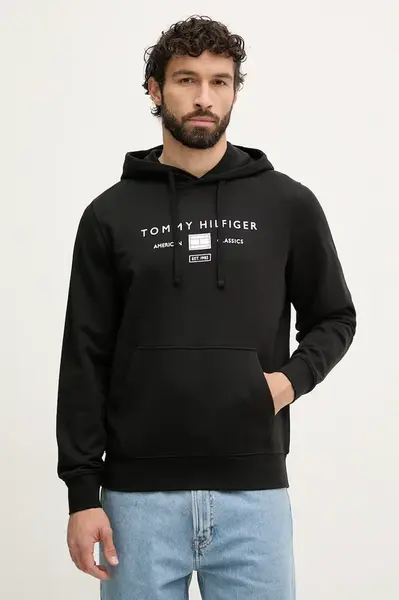 Tommy Hilfiger mikina s kapucňou pánska bavlnená