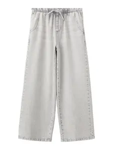 MANGO KIDS Džínsy 'ANNIE'  sivý denim
