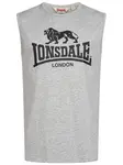 LONSDALE Tričko 'Clopton'  sivá melírovaná / čierna