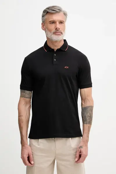 Armani Exchange polo pánské s bavlnou