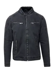 KOROSHI Prechodná bunda  čierny denim